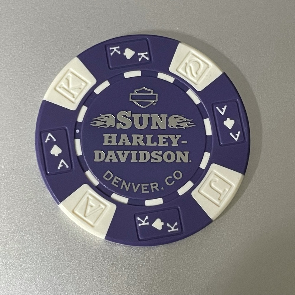 Harley Davidson poker chip Denver CO